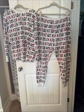 Carter's White Thermal Top with Red & Green Lettering